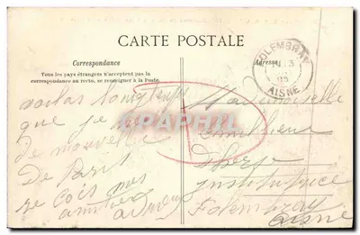 Okręg Bayeux — DOMY — Zamek — Stara pocztówka n°75 — Rewers