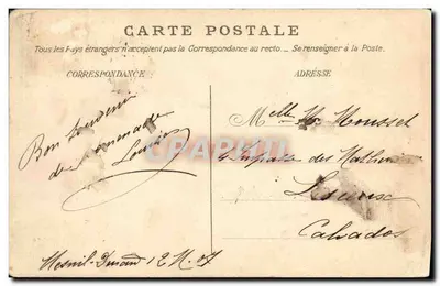 Le Mesnil-Durand — Zamek Pommerets (Strona Północna) — E. Rétton, Wydawca, Caen — Rewers