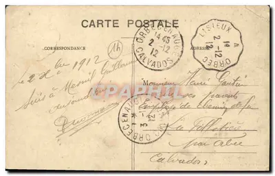 Mesnil-Guillaume (Calvados) — Pavilhão do Guarda, lado Leste (Castelo) — Editor não identificado, n° 6 — Verso