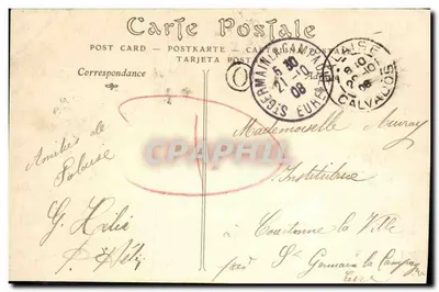 Mezidon (Calvados) — La Grande-Rue — Hotel de la Grâce du Dieu Hamelin — Verso