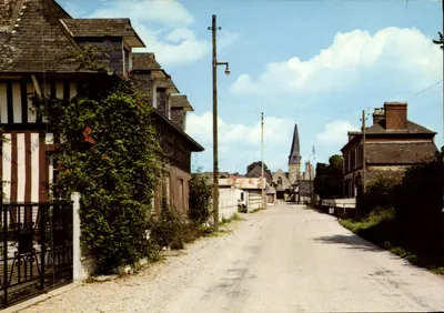 Moyaux (14-Calvados) — rua levando à igreja — Artaud-Érères, Nantes, série XN-123