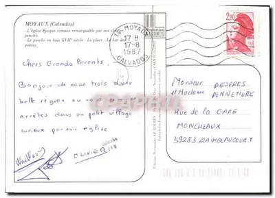 Moyaux — Igreja romana, portal do século XVII, praça, bar — Edições Normandas LE GOUTEY - n° 14 — Verso