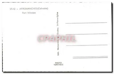 Porto Winston — Afromanches (Calvados) — Edit. Photo Veritable — Verso
