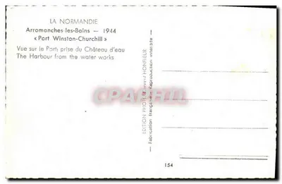 Arromanches-les-Bains — Puerto Winston-Churchill — Edición Fotógrafo Honfleur, n°154 — Reverso