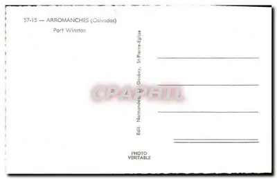 Arromanches (Calvados) — Port Winston — Editora Goubey, St-Pierre-Eglise — Verso