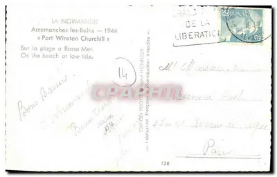 Arromanches-les-Bains — 1944 — Porto Winston Churchill — edição HONFLEUR — Verso