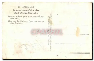 Arromanches-les-Bains — Winston-Churchill Port — Edition HONFLEUR n°126 — Back