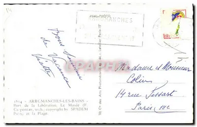 Arrémanches-les-Bains — Porto da Liberdade e a Praia — SPADÈM — Verso
