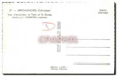 Arromanches — Widok ogółem, czołg i muzeum — Wydawnictwo Gaby — Rewers