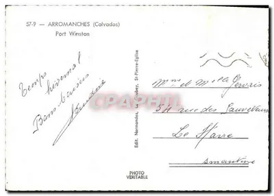 Arromanches (Calvados) — Porto Winston — Editor: Le Gaubey, St-Pierre-Eglise — Verso