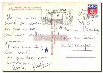 Arromanches (Calvados) — Vista generale delle scogliere di Tracy — Monachrome 251 — Verso
