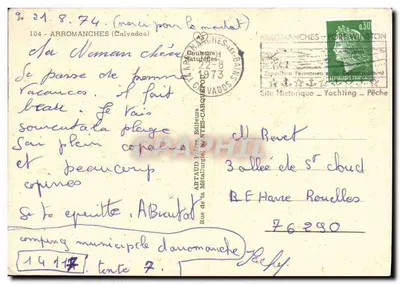 Arromanches Port-Winston — Działania desantowe i muzeum — Wydawcy Couleurs Naturelles, n°104 — Rewers