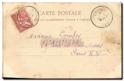 Tarjeta postal antigua Arromanches Les Bains La Digue et la Plage — Reverso