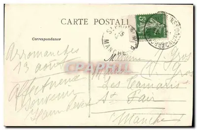 Arromanches - Ogólny widok z falisy Fresné — G.P.B. — Rewers