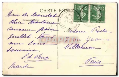 Arromanches — The Digue on a Stormy Day — C.P.B. No. 162 — Back