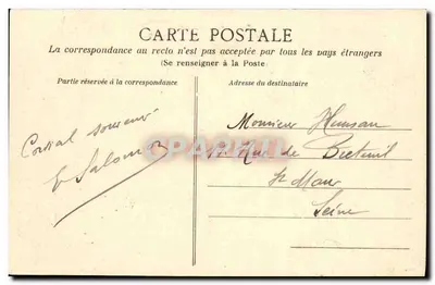 Arromanches - La Petite Cale — widok plaży z namiotami i kąpielącymi się — wydawca E.P.H. — Rewers