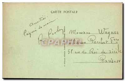 Arromanches-les-Bains (Calvados) — A Praia com maré alta e a Ponta do Grouin — editor Artaud, Nantes, n°15 — Verso