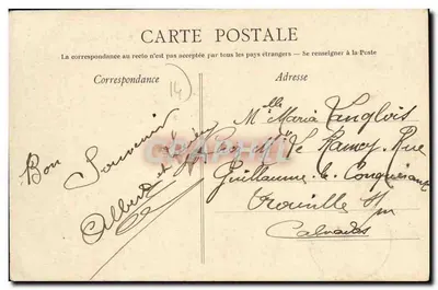 Arromanches — Zamek Petit-Fontaine. Widok na morze — Rewers