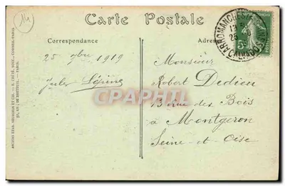 Arromanches — Wielka Cale, w dzień dużego przypływu — Stare Zakłady Neugren i Cie, Corbeil-Paris — Rewers