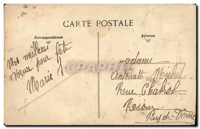 Arromanches - Nossa Senhora dos Mares — estátua em pedestal, editor Coll Giard — Verso
