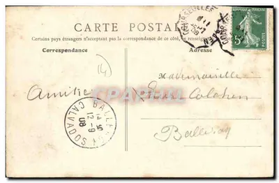 Arromanches — Vista presa dalla Rue de Fresné, vicino al Cimitero — B. P., Parigi, n°34 — Verso