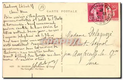 Cherbourg — La Cattedrale — Il Cappellano — A. Dabœux, editore — Verso
