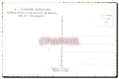 Stare fryzury z okolic Bayeux — zwane 'Burgundią' — Wydawnictwo Gaby, Nantes — Rewers