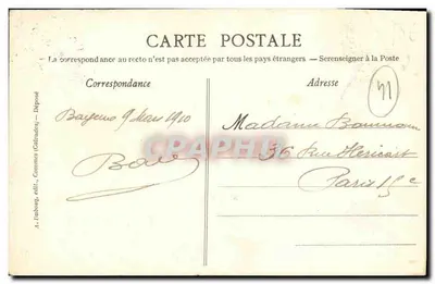 La Bonnette de Bayeux — Histoire du Costume en Normandie — A. Dubosq, éditeur, Bayeux — Verso