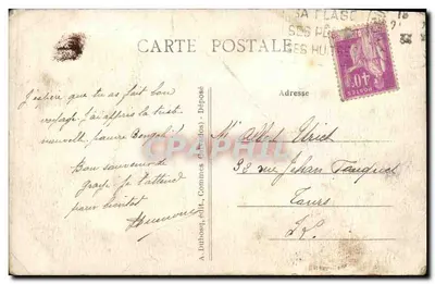 Servante de la Région du BAYEUX — allant traire — éditeur A. Dubost, n° 976 — Rewers