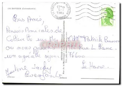 Bayeux — La sua Cattedrale, i suoi tappeti — Artaud Frères, editori — Verso