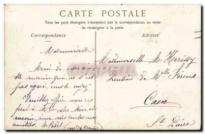 Bayeux — vista da cidade — editor anônimo, número de série não visível — Verso