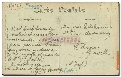 Bayeux — Lembrança de Bayeux — Imp. D. Phot — Verso