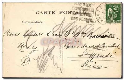 Bayeux — Hotel Louis XV, rue Larcher — Coll. R. D. — Verso