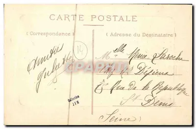 Pamiątka dla Dzieci Calvados — Bayeux — Place-au-Bois — wydawca G.P.B. — Rewers