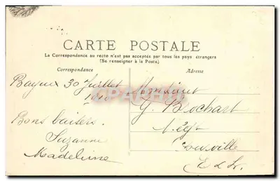 Bayeux - A Lanterna dos Mortos — antigo monumento funerário — Coleção A. Lorie — Verso
