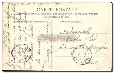 Bayeux - Fontein Niobey - Bomen op de plein du Château en rue des Terres — Collectie R. H. — Achterkant