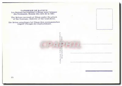 Tapeçaria de Bayeux — Ataque de Dinan — Coleção Cidade de Bayeux — Verso