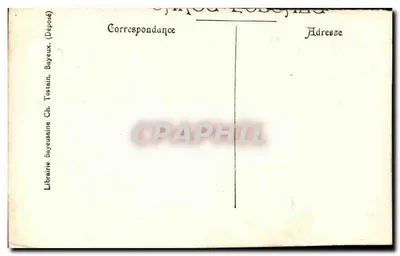 Dood van Eduard de Bezoeker — historische scène — Librairie Bayeuseaine Ch. Tostain — Achterkant