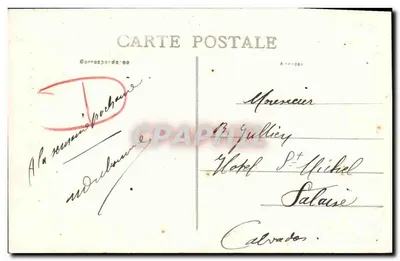 Bayeux — Velha Casa na Rua St-Martin (século XII) — Coleção A. Louis, Bayeux — Verso