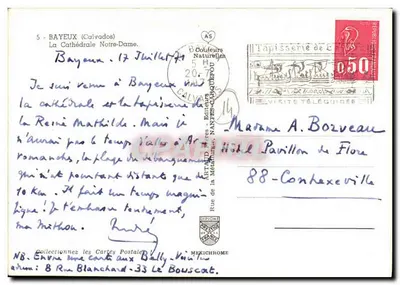 Bayeux — Catedral Nossa Senhora — Editor AS — Verso