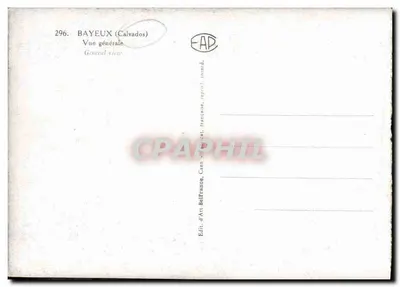 Bayeux — Widok ogólny — Wydawca F.A.P. n°296 — Rewers