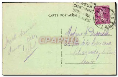 Bayeux (Calvados) — Vista geral — G. Artaud, editor, Nantes — Verso