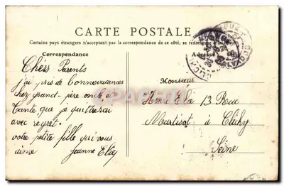 Bayeux (Calvados) — Algemene uitzicht, genomen vanaf Saint-Vigor — E. R., Parijs, n°22 — Achterkant