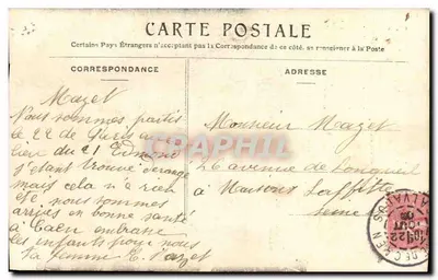El Hombre de Falaise — Leyenda de la Llama — C. Jeanne, editor-fotógrafo, Falaise — Reverso