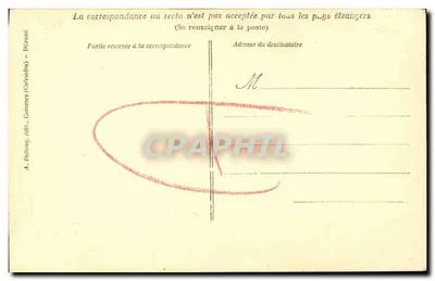 Falaise (1840) — Costume di giovane donna — D. Louveau, Honfleur, serie A.D. n°320 — Verso