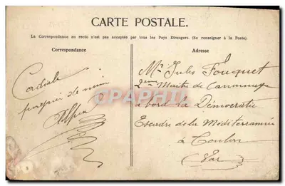 Les Gars de Falaise — scène humoristique avec soldat et villageois — éditeur Galut, n°4 — Verso