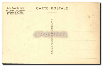 Falaise — Wnętrze kościoła Trójcy Świętej — Ołtarz (XV wiek) — Rewers