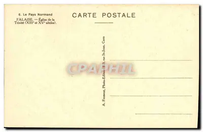 Falaise — Kerk van de Heilige Trinitas (13e en 15e eeuw) — A. Froment, Caen — Achterkant