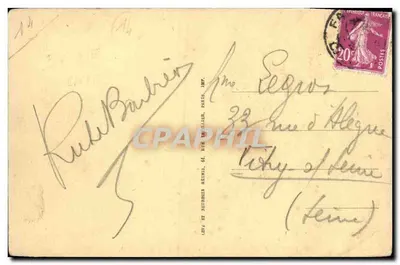 Cartolina d'epoca Falaise L'hopital et les Bercagnes — Verso