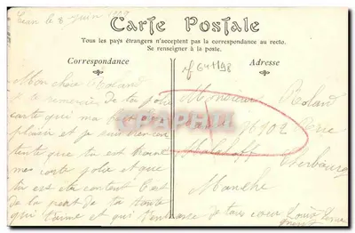 FALAISE — O Hotel de Ville e a Estátua de Guilherme o Conquistador — ND. Fot. — Verso